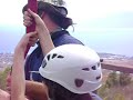 Ashley on a zipline in Maui