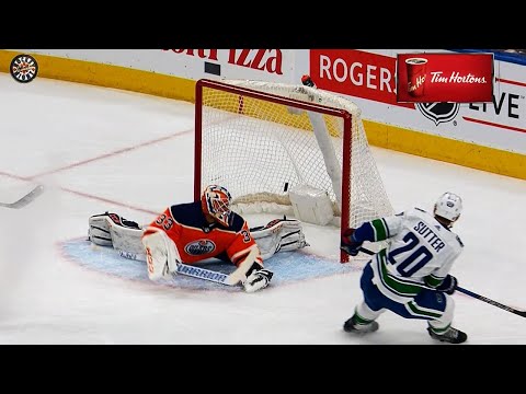 Video: Brandon Sutter takes pass from Sven Baertschi, beats Cam Talbot