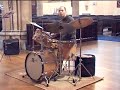 asaf sirkis is interviewed by rowena jeffrey-jones and play with his 'inner noise' band (featuring steve lodder on church organ, tassos spiliotopoulos on guitar and asaf on drums) at stoke newington church, london 2006