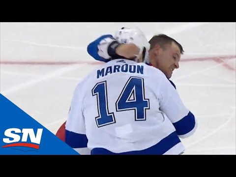 Micheal Haley Drops Patrick Maroon With Hook After Spirited Tilt