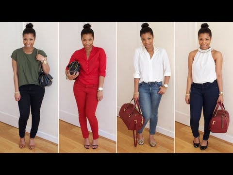how to dress up skinny jeans