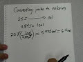 Joule and calorie conversions
