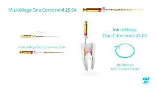 Coltene MicroMega One Curve Mini Isıl İşlem Görmüş Ni-Ti Eğe