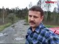 Dziurawa droga we wsi Kiszka na Podkarpaciu