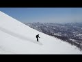 Click here to watch this video 湯殿山からの山スキー ２０１２，４，１５