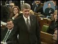 Prime Minister Stephen Harper objects to Dion's coalition attempt...Dion feebily tries to defend himself.