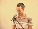 ברק פז על שירתה של ג'ניס רביבו בערב השקת ספרה, זרה בציון, ב-1/12/2007 במרכז למוזיקה ע