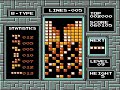 tetris nintendo nes gametype b level 9 height 5 all tetrises
