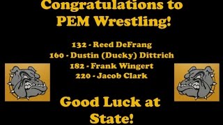 PEM Bulldog Wrestler's off to State!