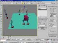 Simple biped crowd simulation in 3ds max 7