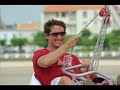 Paraplegic riding a sand yacht