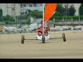 Paraplegic riding a sand yacht