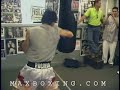 Manny Pacquiao vs. heavy bag Manny Pacquiao vs. heavy bag
