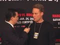 Watch both fighters weigh-in for their big fight at the Staples Center Saturday 1/24