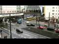 fast motion 32x -berlin alexanderplatz - tram bus cars train