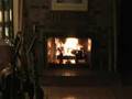Crackling Christmas Season Fire in Fireplace