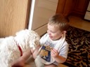 Noah and Pooh Bear .. the best of friends!