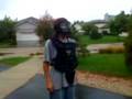 kid gets lit up with paintball gun