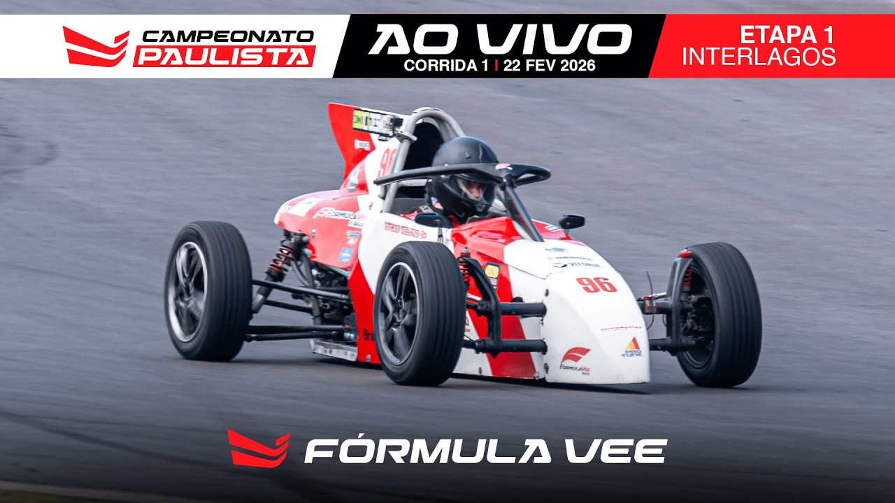 AO VIVO: Campeonato Paulista de Fórmula Vee 2026 - Etapa 1 22/02/2026 - Corrida 1
