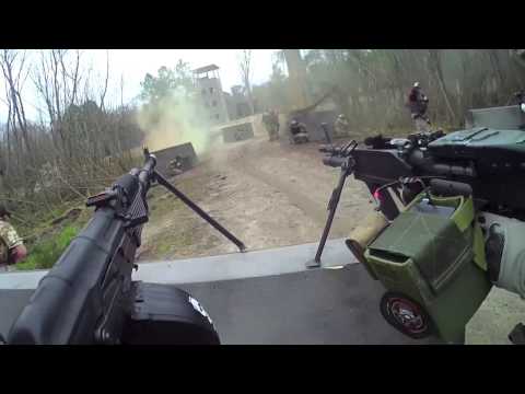 Airsoft - Helmet camera footage from Jet DesertFox from TIm vs Bob 4.5, March 17th, 2013. Highlights in this video; Pink gun combat roll and out of air PolarStar Echo ...