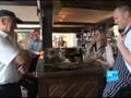 A pub exchanges food for beer