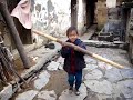 Bamboo dance by a village child