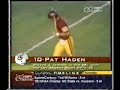 #4 USC's 1974 Pac-8 title sent them to the Rose Bowl to face the Big Ten champion, 2nd-ranked Ohio State. With OSU leading by 7 going into the final minutes of the game, Pat Haden threw a 38-yard touchdown pass to Johnny Mckay in the corner of the endzone. Instead of kicking the extra point and taking the tie, Coach John McKay decided to go for two, and Haden completed another pass for the conversion. USC's 18-17 win, coupled with Alabama's loss to Notre Dame in the Orange Bowl, vaulted them to #1 in the UPI poll and their second national title in 3 years. Oklahoma was #1 in the AP poll, but was on probation at the time and so was not included in the UPI poll.Video orignally from http://www.mothcontrol.com/sc/