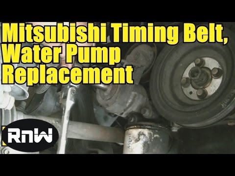 How to Remove and Replace the Timing belt and Water Pump – Mitsubishi 2.4L SOHC Engine PART 1
