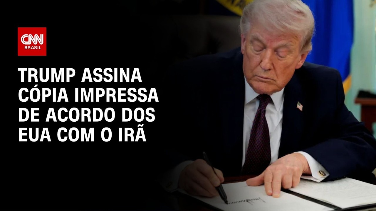 Trump assina versão impressa de acordo dos Estados Unidos com Irã | CNN PRIME TIME