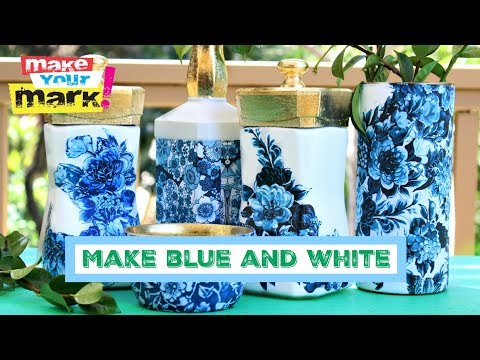 Blue And White Jar Makeovers