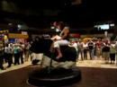 Chick on a mechnical bull