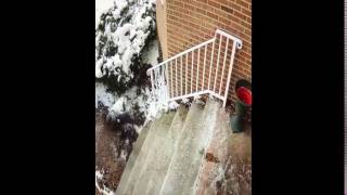 Meek Mill falls down some steps