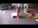 Chloe crawling and sitting