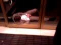 paul freeman at glenn's wedding stuck in an automatic door
