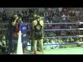 Claire Haigh (Tiger Muay Thai) wins with a bone breaking kick