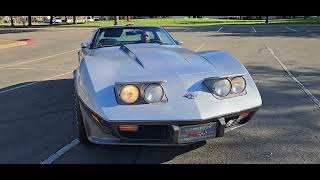 1978 Chevrolet Corvette L82 Silver Anniversary Engine Rev