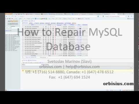 how to repair db mysql