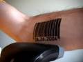 Scanning Barcode Tattoos with Voice Synthesizer
