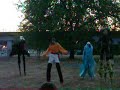 dancing stiltwalkers