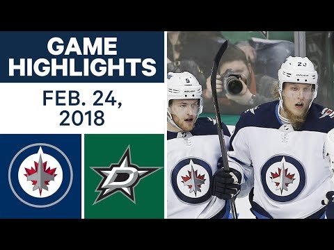 Video: NHL Game Highlights | Jets vs. Stars - Feb. 24, 2018