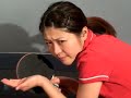 「サー！」動き以外はまぁまぁ。卓球の福原愛のモノマネのサムネイル2