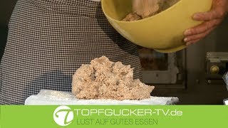 Stufe1 zur Herstellung des Natursauerteiges für das Brotrezept zum Dinkelvollkornbrot