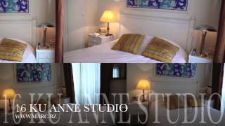 16 区  ANNE ET JAQUES 大アパート内家具付き貸部屋。専用バスルーム、キチネット付。居住証明書相談。長期1300 EURO/月、敷金無。
