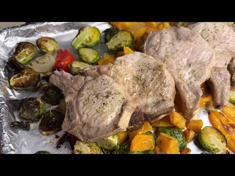 Sheet Pan Pork Chops with Fall Vegetables