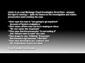 Lead investigator spills the beans on Mortgage Fraud Task Force 1 of 2