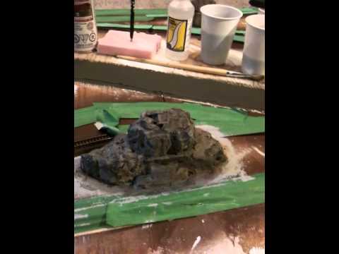 how to paint n scale mountains