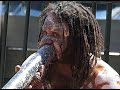 aboriginal man playing didjeridoo at circular quay