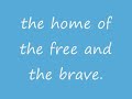 You're a grand old flag (lyrics on screen)