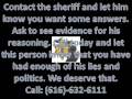 Kent County Sheriff Caught in a Web of Lies... Community Wants Him To Resign...
