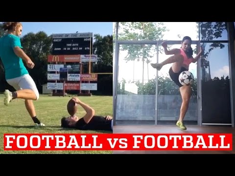 Football vs Soccer Trick Shots